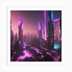 Futuristic City 231 Art Print