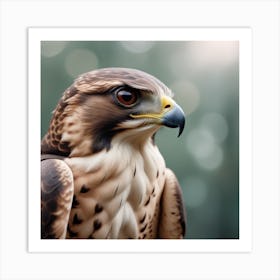 Photo Photo Majestic Falcon Staring With Sharp Talons In Focus 0 Art Print