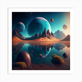 Planets In Space 4 Art Print