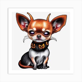 Halloween Chihuahua 2 Art Print