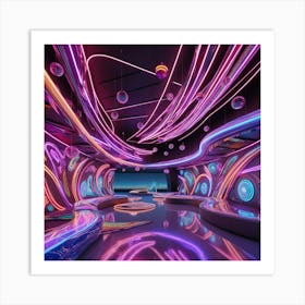 Futuristic Interior Design 1 Art Print