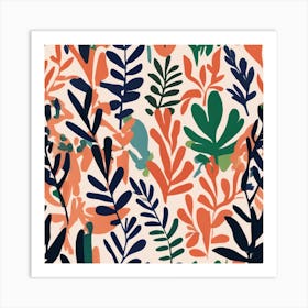 Matisse Inspired Abstract Botanical 3 Art Print