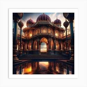 Palace At Sunset Art Print