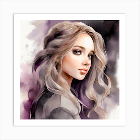 Girl In Dreams Art Print