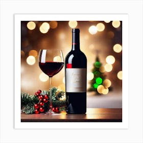 Christmas Wine 2 Art Print