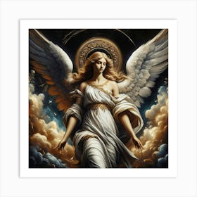 Angel Beauty Apparition Creative Painting Art Print