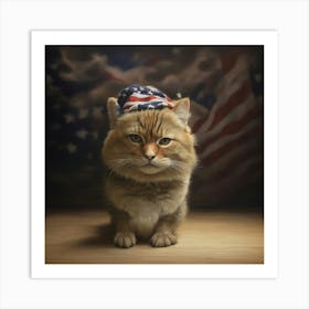 American Cat Art Print