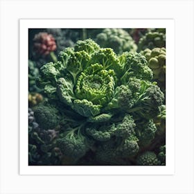 Florets Of Broccoli 28 Art Print