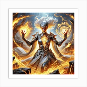 Nerys Volkaris Elemental Unity Art Print