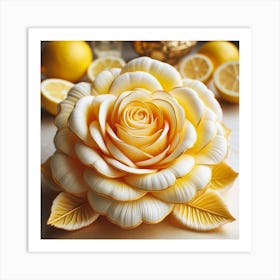 Lemon Rose 2 Art Print