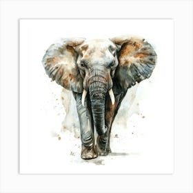 Elephant Watercolour Painting.Generated AI. Wall Art Print Art Print