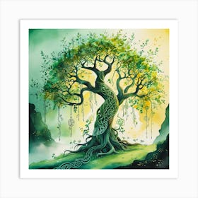 Leonardo Phoenix 10 An Intricately Illustrated Celtic Tree Sta 2 Art Print