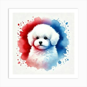 Watercolor Bichon Frise 1 Art Print