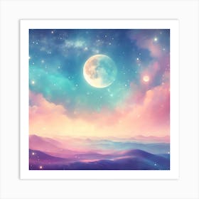 Moon In The Sky Art Print