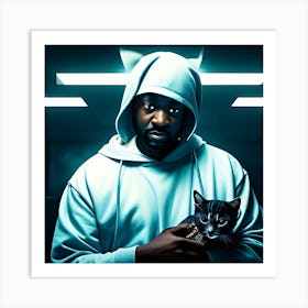 Ghostface Killah Holding A Cat Art Print