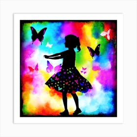 Butterfly Girl 7 Art Print