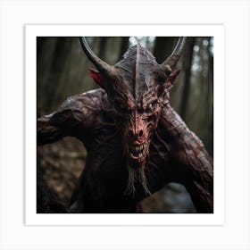 Demon In The Woods 2 Art Print