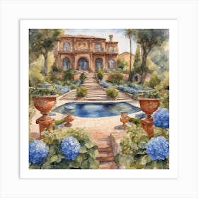 Casa Hydrangea Art Print