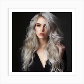 Beautiful Woman With Long Hair Art Print