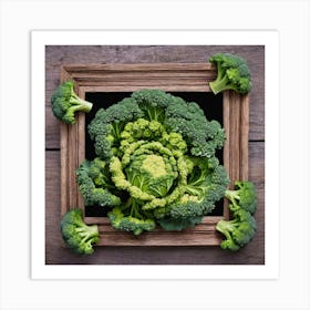 Broccoli In A Frame 11 Art Print