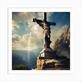 Jesus On The Cross Art Print