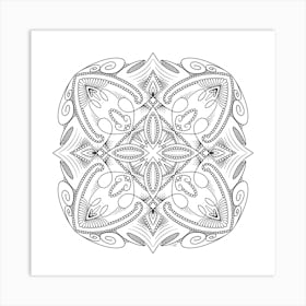 Ornamental Coloring Book Page Art Print