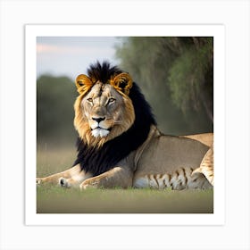 Lion Survey Art Print