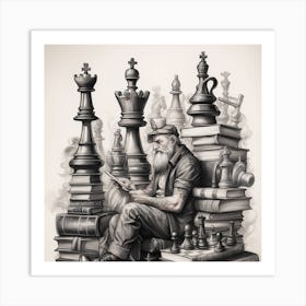 Chess Player Art Print