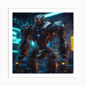 Futuristic Robot 70 Art Print