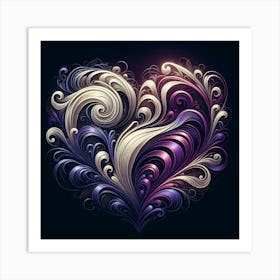 Abstract Heart Art Print