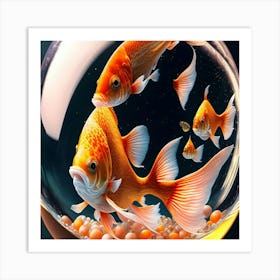 Goldfish In A Bowl Art Print
