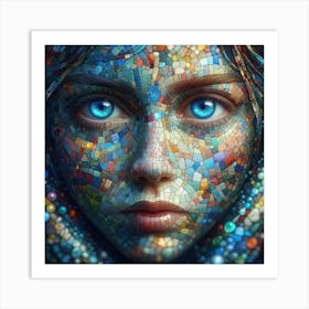 Mosaic Girl Art Print