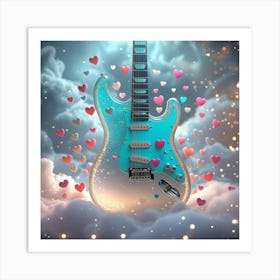 Guitar In The Clouds 2 Art Print