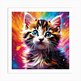 Kitty Painting Art Print