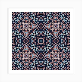 Beautiful knitted embroidery. Geometric ethnic oriental pattern traditional 8 Art Print