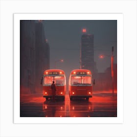 Night Bus Art Print