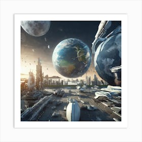 Futuristic City 47 Art Print