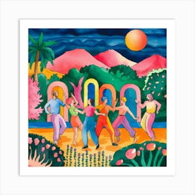 Sunset Fiesta Art Print