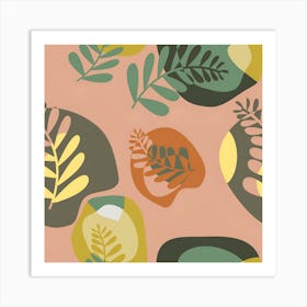 Abstract Leaf Pattern Art Print