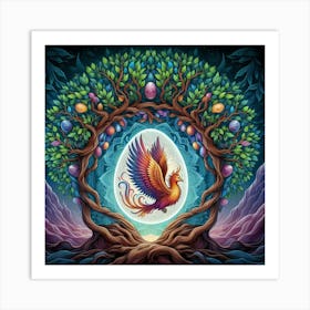 Phoenix In The Tree Art Print