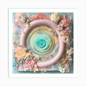 Shabby Chic Dreamy Mist Pastel Junk Journals Nurse (34) Art Print