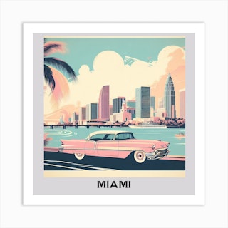 Miami Vice style illustration  Poster for Sale by emilmiami