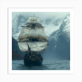 Boat on the lake Art Print