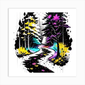 Road In The Woods 3 Art Print