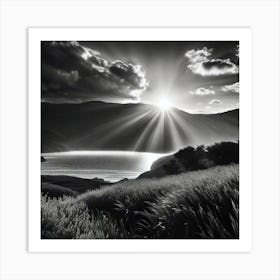 Sunrise Over Lake 14 Art Print