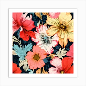 Floral Pattern 5 Art Print