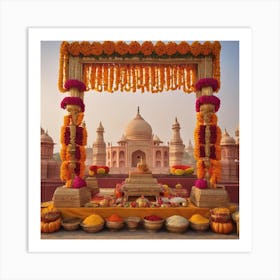 indian traditional background 1 Art Print