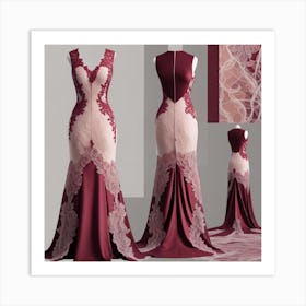 Mermaid Prom Dresses Art Print