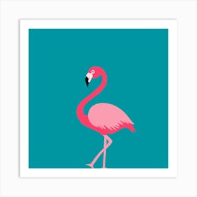 Tropical Flamingo Art Print