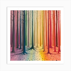 Colorful Trees 3 Art Print